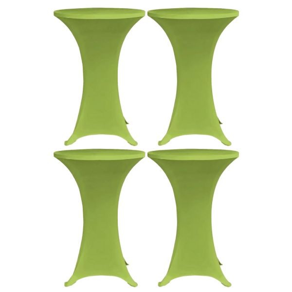 vidaXL Stretch-Tischhussen 4 Stück 70 cm Abmessung Grün, 279088