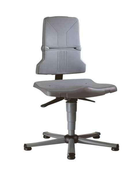 bimos Sintec Arbeitsdrehstuhl Sitz- und Rückenlehne aus Kunststoff mit Permanentkontaktmechanik, mit Gleiter, 9800-1000