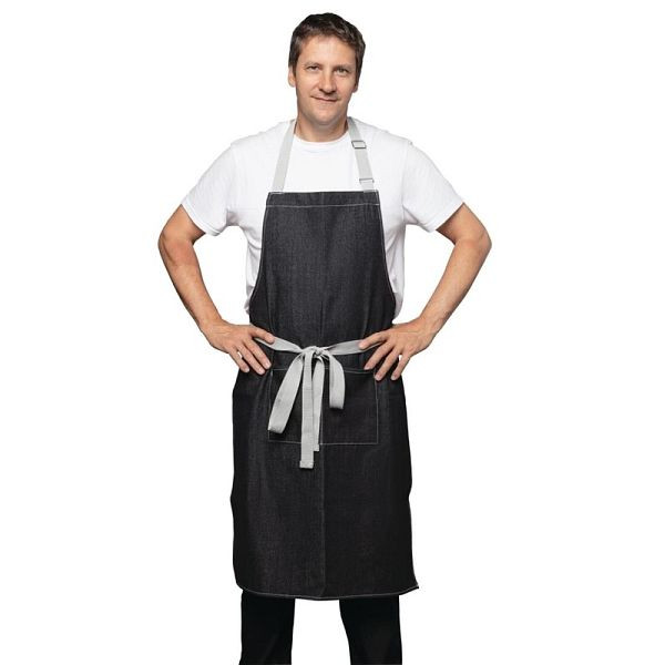 Whites Southside Denimlatzschürze schwarz, 100 x 70 cm, Polyester-Baumwolle, B981