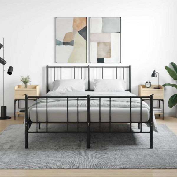 vidaXL Nachttische 2 Stk. Sonoma-Eiche 40,5x31x60 cm Holzwerkstoff, 825896