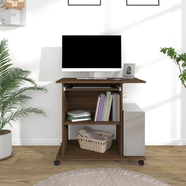 vidaXL Schreibtisch Braun Eichen-Optik 80x50x75 cm Holzwerkstoff, 815545