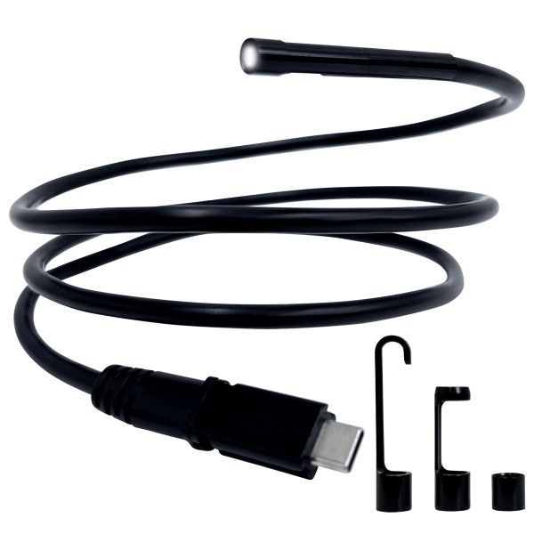 Runpotec RC3 Kamerakopf biegsam Ø 5,5 mm, 1 Meter, Dualkamera (1 x Frontkamera, 1 x Seitenkamera), Bildwinkel 80°, für RC3 Inspektionskamera, 21001