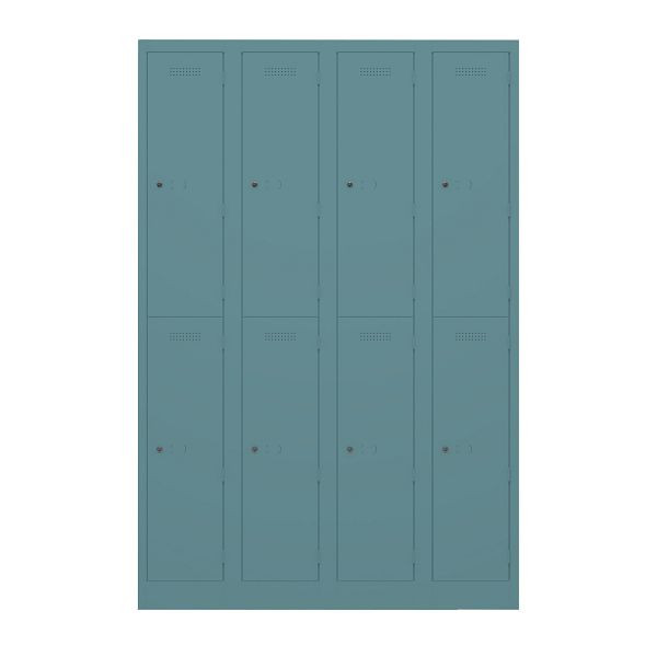 Bisley Garderobenschrank Primary Locker, 4 Abteile, je 2 Fächer, 674 doulton, PL3050Q2674