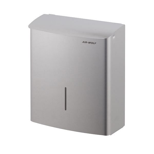 Air Wolf Hygieneabfallbehälter mit 10 Liter Volumen, Serie Alpha, H x B x T: 312 x 270 x 129 mm, Edelstahl gebürstet, 60-123