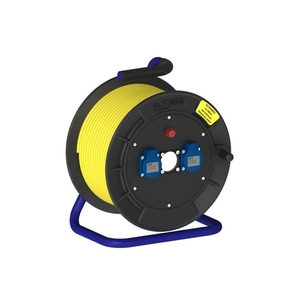 ELSPRO Kabeltrommel aus Vollgummi LRX, Ausgang: 2 Schuko LED + Schalter, Länge: 40 m, 4X00083