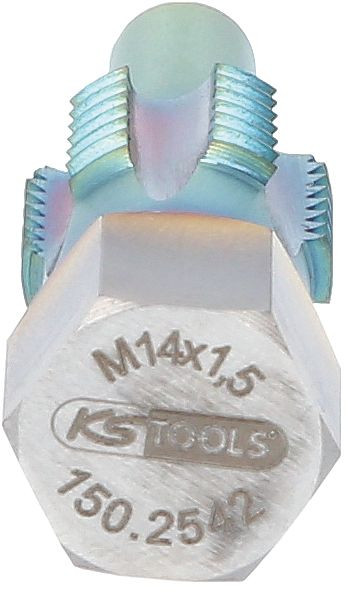 KS Tools Gewindeschneider mit Führungsbolzen für Temperatursensoren, M14x1,5, 150.2542