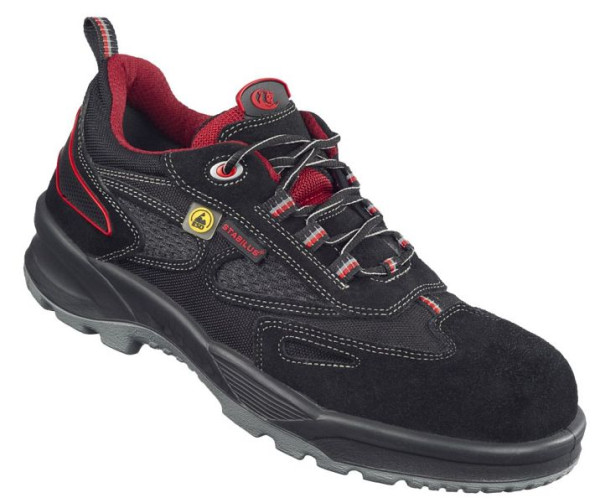 Stabilus ESD-Halbschuh 5211A S1, Größe: 45, Farbe: rot - schwarz, Textil/Kunststoff, 5211A-45