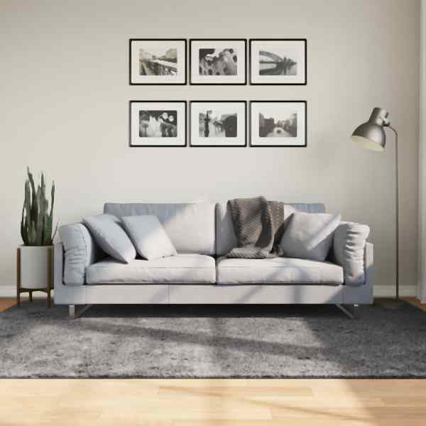 vidaXL Teppich HUARTE Kurzflor Weich und Waschbar Anthrazit 160x230 cm, 375003