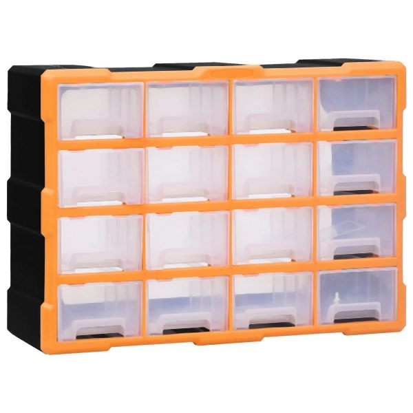 vidaXL Multi-Schubladen-Organizer 16 Schubladen 52x16x37 cm, 149601