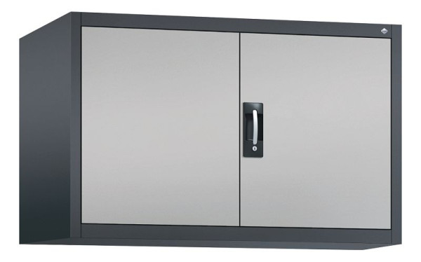 C+P Aufsatzschrank Acurado, H790xB1200xT600mm, Farbe: Schwarzgrau / Weißaluminium, Muldengriff, 9495-000 S10018