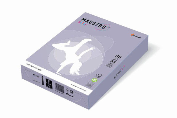 MAESTRO COLOR Kopierpapier MAESTRO® Color Pastell, A4, 80g/m², 500 Blatt, lavendel, 9417-LA12A80S