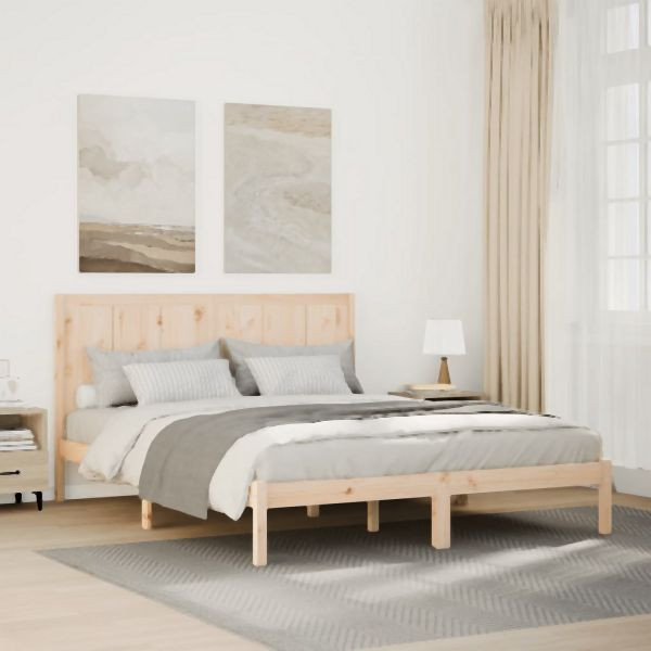 vidaXL Massivholzbett Extra Lang ohne Matratze 140x210 cm, 3309243