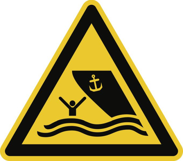 Moedel Warnung vor Schiffsverkehr ISO 20712-1, Aluminium, 400 mm Seitenlänge, 59094