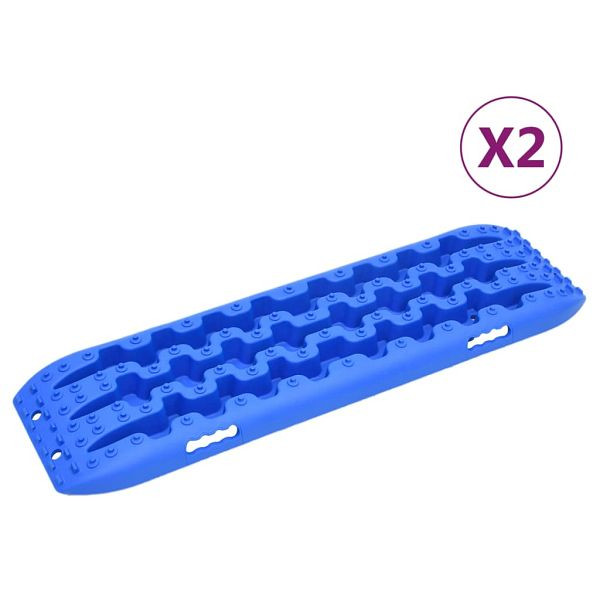 vidaXL Traktionsmatten 2 Stück Blau 106x30,5x7 cm Nylon, 210776