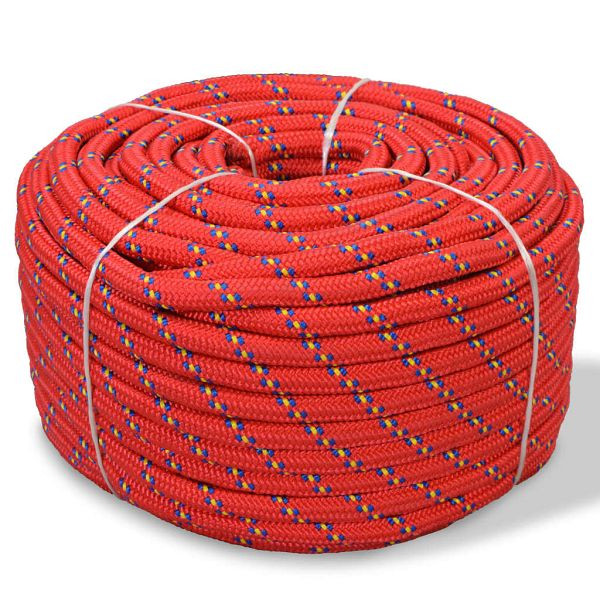 vidaXL Bootsseil Polypropylen 10 mm 250 m Rot, 143818, 8718475705406