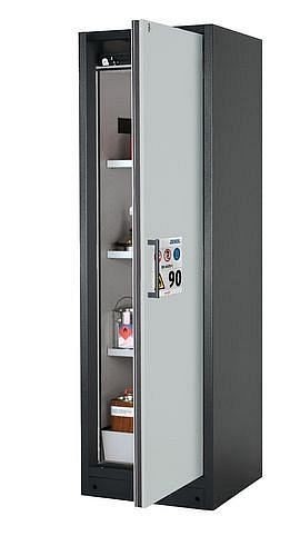 asecos Gefahrstoffschrank Select FM W-63R, 600 mm, 3 Einlegeböden, Tür grau (rechts), 238928