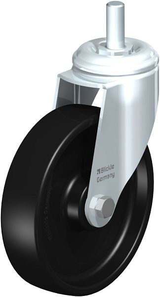 Blickle LKRA-POA 125K-GS12 Apparate-Lenkrolle mit Gewindestift, Polyamid, Schwarz, 705806