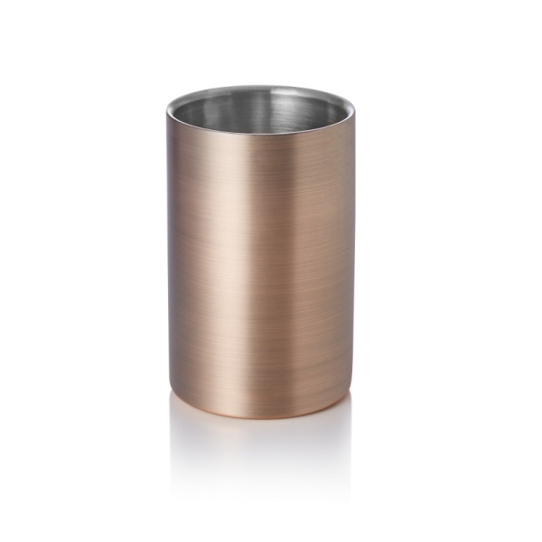 WAS Flaschenkühler, Ø 12 cm, Höhe 19 cm, bronze, doppelwandig, Chromnickelstahl, PVD Beschichtung, 1533192