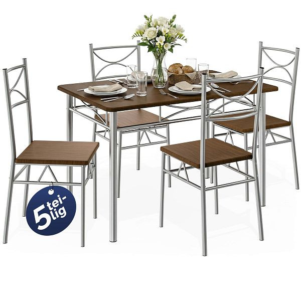 casaria Sitzgruppe Paul 5-tlg Eiche dunkel, 107897, 4251779121663