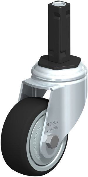 Blickle LKRA-PATH 80K-11-FK-EV12 Apparate-Lenkrolle mit Expander, Thermoplastisches Polyurethan, Grau, 848751