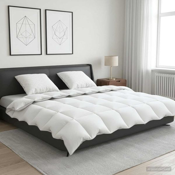 vidaXL Gänsedaunen-Bettdecken-Set 90% FULDA 3-teilig 220 x 240 cm 210 GSM, 3442484