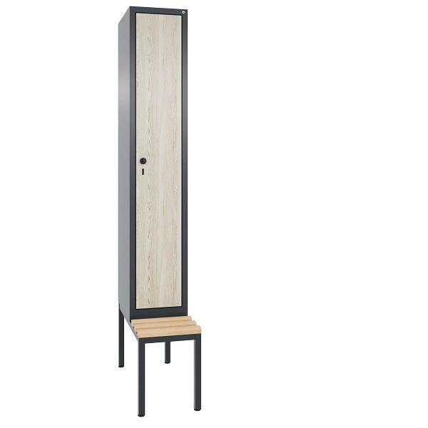 C+P Spind Evolo, 1 Abteil, H2090xB320xT815 mm, Anthrazit/MDF Esche, 48050-10 S10359