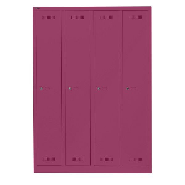 Bisley Garderobenschrank Monobloc™, 4 Abteile je 1 Fach, 621 beere, ML11Q1621
