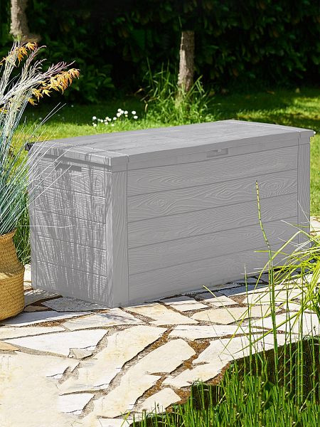 casaria Gartenbox Woody 280L Grau Holzoptik wasserdicht, 108981