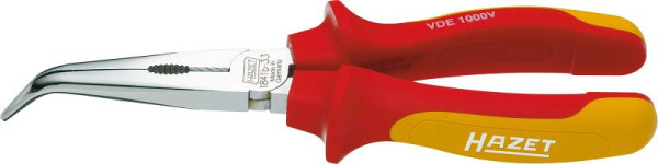 Hazet Flachrund-Zange, schutzisoliert, Norm: IEC 60900:2018, DIN ISO 5745, Oberfläche: hochglanzverchromt, schutzisoliert, Gesamtlänge: 200 mm, 1841BVDE-33