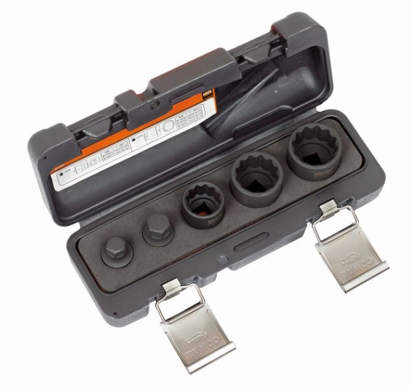 Bahco 1/2" Kraft-Steckschlüssel- und Bitsatz (Bits 14+17mm, Einsätze 24,30,32mm), BT15P5