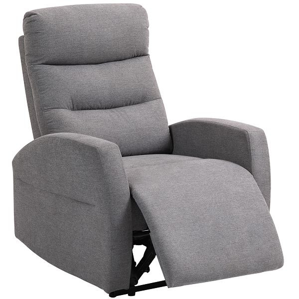 HOMCOM Verstellbarer Relaxsessel mit Fußstütze, Moderner Polstersessel, Dunkelgrau, 83B-341V00CG