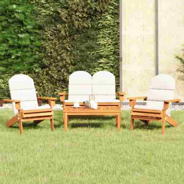 vidaXL 4-tlg. Garten-Lounge-Set Adirondack Massivholz Akazie, 3152131