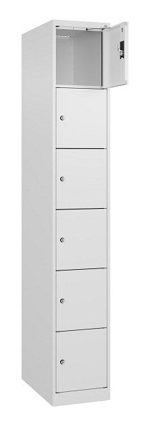 C+P Schließfachschrank Evolo PLUS, 6 Fächer, 1850x300x500mm, 9016/9016, 049000-106 S10020