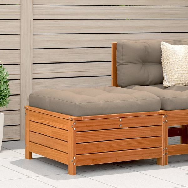 vidaXL Gartenhocker Wachsbraun 62x63,5x32 cm Massivholz Kiefer, 844900