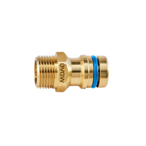 GEKA plus Gerätestecker Trinkwasser AG G3/8 MS DVGW BF Karte, VE: 5 Stück, 46.1921.8