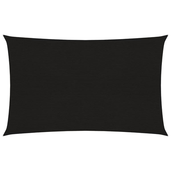 vidaXL Sonnensegel 160 g/m² Rechteckig Schwarz 6x8 m HDPE, 311745