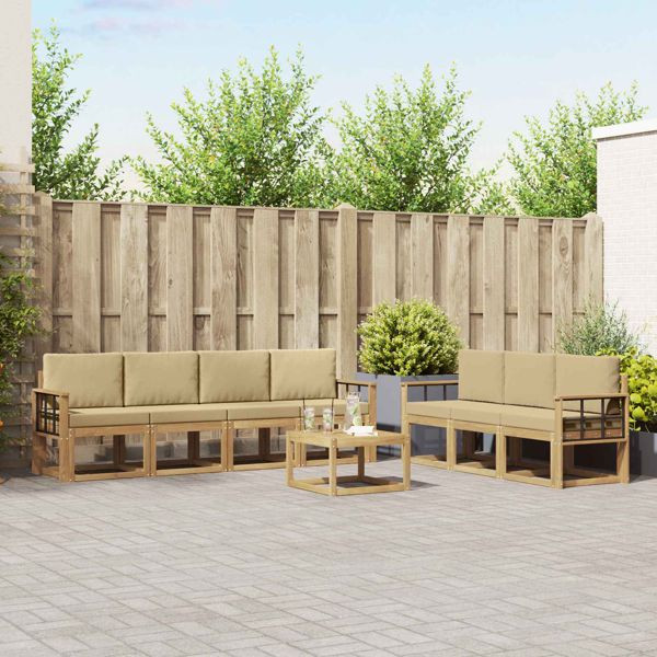 vidaXL Outdoor-Sofagarnitur 7-teilig, 3387362, 8721288778703