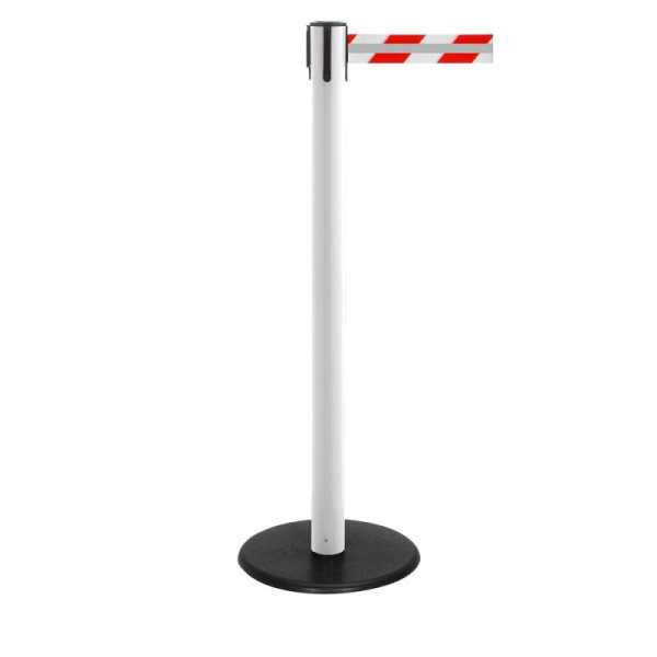 Stein HGS Personenleitsystem 'P-Line Famous Reflex' aus Kunststoff, reflektierendes Gurtband, rot/weiss mit Reflektorstreifen, 3,5 m, weiß, 65857.0019