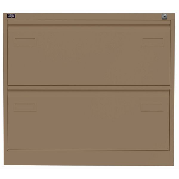 Bisley LIGHT Hängeregistraturschrank LIGHT, doppelbahnig, 2 HR-Schubladen, 668 coffee, CDF2668