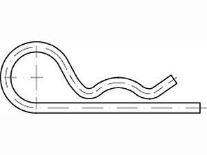 Federstecker DIN 11024 ähnl. DIN 11024 A 2 DrahtØ 3 einfach VE=S (25 Stück)