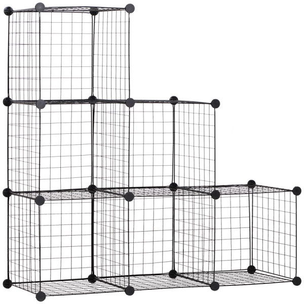 HOMCOM Metallwürfel-Regal, Anpassbarer Würfelschrank für Kleidung, Bücher, flexibel, 831-247