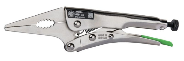 KUKKO Langbeck-Gripzange mit Spannbereich bis 40 mm, 150 mm Gesamtlänge, 689-150