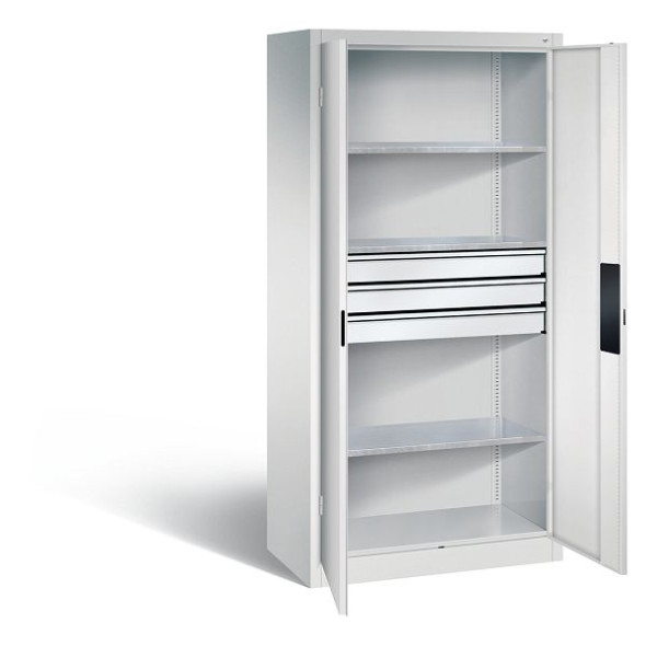 C+P Werkzeugschrank Acurado, H1950xB930xT500mm, Farbe: Lichtgrau, Muldengriff, 8921-5230 S10085
