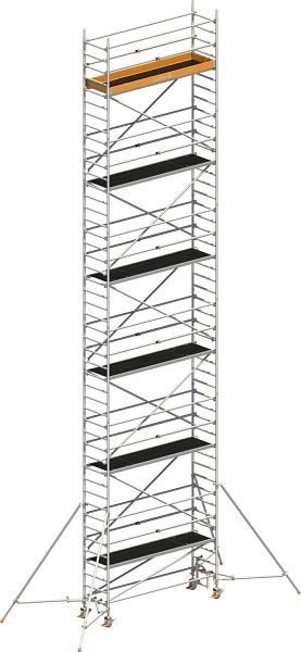 Layher Gerüst Uni Standard P2 mit Uni Telegeländer und Gerüststützen, Max. Plattformhöhe: 11,20 m, 1411131