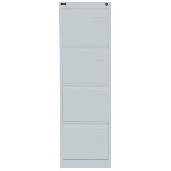 Bisley LIGHT Hängeregistraturschrank LIGHT, einbahnig, 4 HR-Schubladen, 145 lichtgrau antibakteriell, IPCCA14145