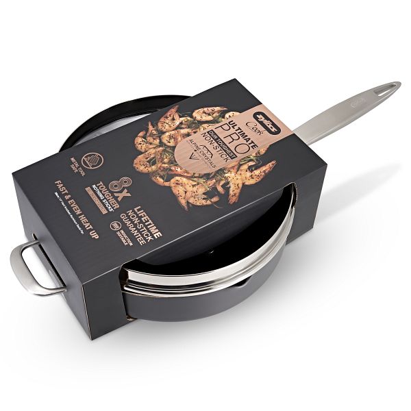 Zyliss Ultimate Pro Schmorpfanne mit Glasdeckel mit Ausgießer ...