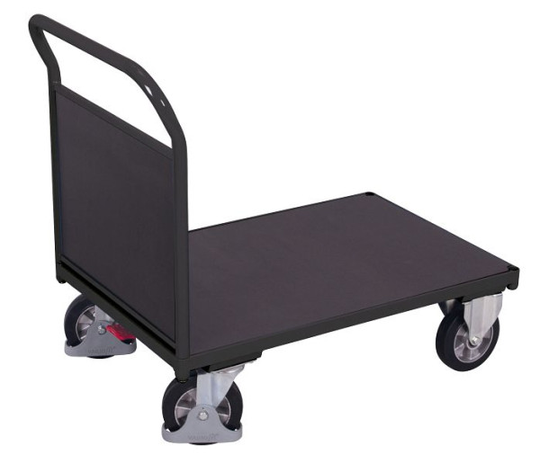 VARIOfit Stirnwandwagen mit Siebdruckplatte, Ladefläche: 1.025 x 700 mm, RAL 7016 anthrazitgrau, sw-700.182/AG