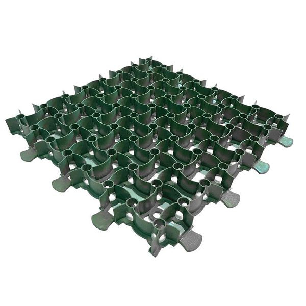 NOOR Profi Rasengitter 50x50x4cm, Kunststoff (Herstellerangabe: 100 % Recycling-Kunststoff), Farbe grün, 011RASENP01G
