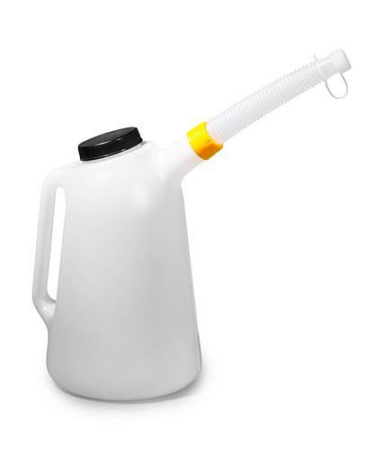 DENIOS Flüssigkeitsmaß mit schraubbarem Staubschutzdeckel, 6 Liter Volumen, 255921