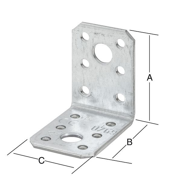 Vormann Winkelverbinder 105 x 105 x 90 sendzimir verzinkt, VE: 25 Stück, 070926000